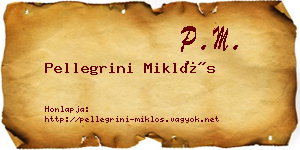 Pellegrini Miklós névjegykártya