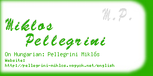 miklos pellegrini business card